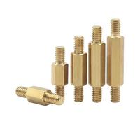 HF Mont Hex Brass Spacing Screws M3 M4 Motherboard Standoff Connecting Double-headed Threaded Pillar Rod PCB Standoff Spacers(18mm,M3(Thread 6mm)-10Pcs)