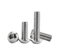 HF Mont Hexagon Socket Allen Bolts M2 M2.5 M3 M4 M5 M6 M8 M10 M12 Metal Machine Threaded Screws 304 Stainless Steel Hex Screw(50mm,M4 (20pcs))