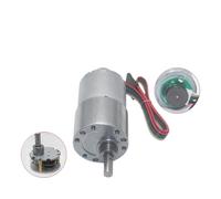 HF Mont JGB37-3530B Diameter 37mm All Metal Gear 12V 24v DC Gear MotorEncoder 7RPM To1600RPM Gearmotor Motop High Torque Eccentric Shaft(Motor and Bracket,24V76RPM)
