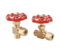HF Mont M12-M22 1/8" 1/4" 3/8" 1/2" BSP Male X 6 8 10 12mm Compression Union Tube Brass Straight Elbow Needle Valve Flowe Controller(Straight,1l4 BSPx6mm)