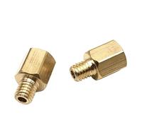 HF Mont M6 M8 M10 1/8" 1/4" Female to Male Straight Brass Pipe Connector Coupler Nipple Compression Union Fitting Lubrication Oil(M10x1mm - 1l4 BSP)