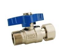 HF Mont Union Ball Valve 1/2" -3/4" Brass Double Female and Male Thread Valve Water Pipe Switch Gas Straight to Tap Water(Purple)