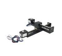 HF Mont XY XZ Axis T-type Linear Guide Rail Mini Motorized Slide Table 50-300mm Stroke Nema11 28mm Stepper Motor(Y-Axis 100mm Stroke,X-100 Stroke 6 Pitch)
