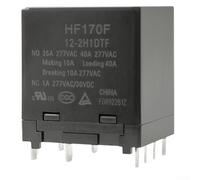 HF170F 35A PCB Mount DC Relay for For industrial Control Applications Supporting 40A Main Load and 10A Auxiliary Load (HF170F-12-2H1DTF)