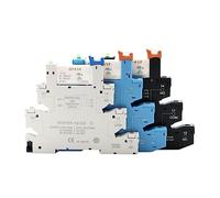 HF41F 12V 24V Integrated PCB Mount Power Relay with Holder Voltage Contact Module Set SSR Switch AC to DC 1Pcs(GREY 24V)