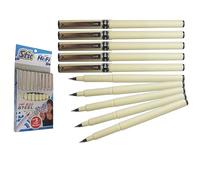 HF820 Fineliner Pens, BLACK, Fine Point (0.5mm), Pack of 10, Write Sign Draw Sketch Colour Mark Fine Line, School Office Home Use, iZOFAX Black Ball Pen