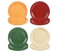 HFBOBP 48PCS Christmas Paper Plates Party Decorations, 9inch Disposable Dinner Plate Red Green Orange Cream Colored for Fall Harvest Thanksgiving Halloween Christmas Birthday Baby Shower Dinnerware