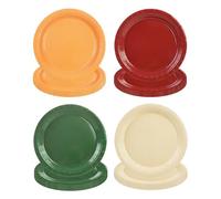 HFBOBP 48PCS Christmas Paper Plates Party Supplies, 7inch Disposable Dessert Plates Red Green Orange Cream Colored for Fall Harvest Thanksgiving Halloween Christmas Birthday Baby Shower Tableware