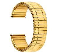 HFBZVAFC Elastic Watch Strap, Stainless Steel Watch Strap, 12/14/16/18/20mm, Unisex Replacement Wrist Strap.(Gold color,18mm)