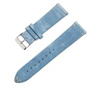 HFBZVAFC Genuine Leather Watch Strap, Suede Watch Strap, Soft Suede Leather Quick-release Wrist Strap, 14/16/18/20/21/22MM(Light blue,22mm)