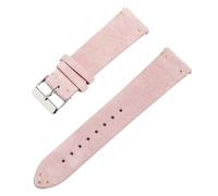 HFBZVAFC Genuine Leather Watch Strap, Suede Watch Strap, Soft Suede Leather Quick-release Wrist Strap, 14/16/18/20/21/22MM(Pink,19mm)