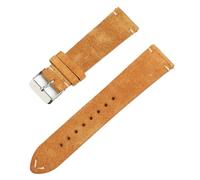 HFBZVAFC Genuine Leather Watch Strap, Suede Watch Strap, Soft Suede Leather Quick-release Wrist Strap, 14/16/18/20/21/22MM(Light brown,14mm)