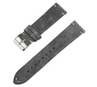 HFBZVAFC Genuine Leather Watch Strap, Suede Watch Strap, Soft Suede Leather Quick-release Wrist Strap, 14/16/18/20/21/22MM(Dark gray,18mm)