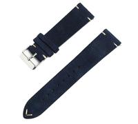 HFBZVAFC Genuine Leather Watch Strap, Suede Watch Strap, Soft Suede Leather Quick-release Wrist Strap, 14/16/18/20/21/22MM(Dark blue,20mm)