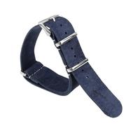 HFBZVAFC Leather Or Suede Strap, One Extra-long Strap (18/20/22/24mm), Unisex Replacement Wristband.(Blue,20mm)