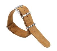 HFBZVAFC Leather Or Suede Strap, One Extra-long Strap (18/20/22/24mm), Unisex Replacement Wristband.(Brown,24mm)