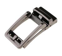 HFBZVAFC Men's Casual Vintage Alloy Rectangular Ratchet Belt Buckle Automatic Sliding Buckle Automatic Locking Replacement Belt Accessory Suitable For 3.5cm (1.38in) Band Width(Dark gray black)