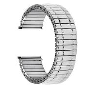 HFBZVAFC Stainless Steel Elastic Watch Strap 12/14/16/18/20mm, Gold & Silver Metal Replacement Strap For Smartwatches/Wristwatches(Silver color,18mm)