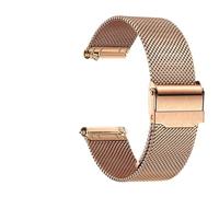 HFBZVAFC Stainless Steel Mesh Strap Quick Release Metal Strap 20mm 22mm Adjustable Strap Men/Women Replacement Wristband(Rose Gold,17mm)