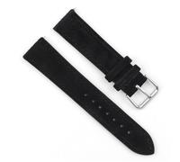 HFBZVAFC Vintage Matte Watch Strap Suede Leather Watch Strap 18mm 20mm 22mm 24mm Women Men Sports Wristband Blue Brown Watch Strap(Black,22mm)