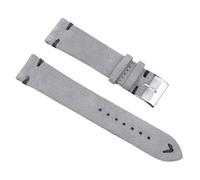 HFBZVAFC Watch Strap, Stitched Suede Watch Strap, Accessories, 18/20/22/24mm, Quick Release, Replacement Strap.(Gray - Black Lines,22mm)
