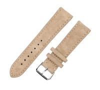 HFBZVAFC Watch Strap, Suede Leather Strap, 18/20/22/24mm Quick-release Replacement Strap.(Beige (with seams),20mm)