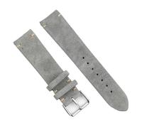 HFBZVAFC Watch Strap, Suede Leather Strap, 18/20/22/24mm Quick-release Replacement Strap.(Gray (without seams),20mm)