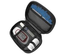 HFCOONY Diabetic Travel Case & Organizer, Portable Diabetes Testing Kit Case, Insulin Pen Travel Bag for Glucose Monitor, Glucometer, Test Strips, Needles, Medical Supplies Storage Pouch, Black