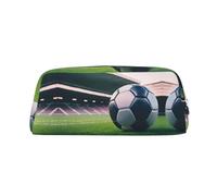 Hfderw Leather Zipper Stereo Pencil Case Portable Pencil Bag Pen Bag Cosmetic Bag Storage Bag, Silver, One Size, Art Deco