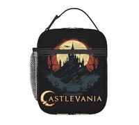 HFDGFJKKL Backpack Castle of Darkness Castlevania Insulated Lunch Bags Food Container Reusable Cooler Thermal Lunch Boxes for School Office Halloween and Christmas Gifts