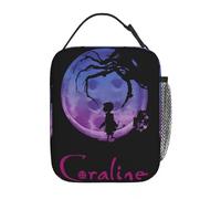 HFDGFJKKL Backpack Coralines Moon Cartoons Insulated Lunch for Travel Horror Movie Food Storage Leakproof Thermal Cooler Lunch Box Halloween and Christmas Gifts