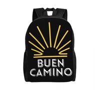 HFDGFJKKL Backpack Custom Buen Camino Santiago Pilgrim s for Women Men College School Students Book Fits 15 Inch Laptop Festival gift