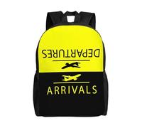 HFDGFJKKL Backpack Custom Plane Arrivals Departures Laptop Book for College School Students Aviation Airplane Pilot Festival gift