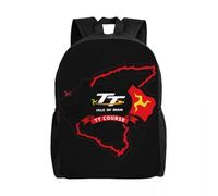 HFDGFJKKL Backpack Custom TT Isle Of Man Logo Travel Women Men School Laptop Book Manx Motorcycle College Student Daypack Halloween and Christmas gifts