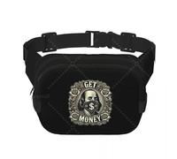 HFDGFJKKL Backpack Get Money Benjamin Franklin Printed Square Double Layer Waist Fashion Adjustable Strap Crossbody Fanny Pack for Men Women Festival gift
