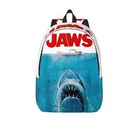 HFDGFJKKL Backpack Jaws Classic Movie Poster Classical Sports High School Work Shark Poster Daypack Men Women Laptop Computer Canvas s Halloween and Christmas gifts