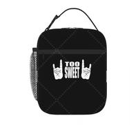 HFDGFJKKL Backpack Too Sweet Printed Reusable Portable Cooler Thermal Lunch Box Oxford Bento Tote for Work Travel Festival gift