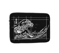 HFDGFJKKL Baseball cap Laptop Notebook Case Hokusai Meets Fibonacci Sequence Golden Ratio Computer Sleeve Math Shockproof Case for Halloween and Sports Gifts