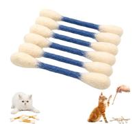 HFDHD Cotton Swabs Cat Toys with Catnip,Interactive Felt Kitty Kicker Toy Sticks for Boredom Exercise Play Anxiety Digestive Aid Lover Gift (Blue)