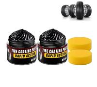 HFDHD Premium Tire Coating & Trim Restorer,Car Tire & Trim Renewal Paste,Long-Lasting Ceramic Coating UV Protection,Rapid Ceramic Tire Coat for Vehicles (2PCS)
