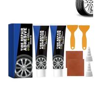 HFDHD Tire Repair Adhesive Kit,Black Sidewall Rubber Cement Kit,Black Tire Glue Sidewall Repair for Bike, Cars, Motorcycle, Tractor (2PCS)