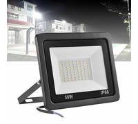 HFDJRWK Outdoor Led Flood Light, 6000K Construction Site Work Lamp, Ip66 Waterproof Security Lighting, Suitable for Gardens, Garages, Sports Fields, Workshops, and Patios(50w)