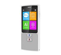 HFERTSCN 76 Languages Voice translator English Japanese Korean French Russian German Chinese Spanish translation Travel translator (Color : White) (White) FANDIAO