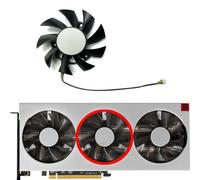 HFFOZMD For AMD for XFX POWERCOLOR for SAPPHIRE for ASROCK for VISIONTEK for Radeon VII Graphics Card Replacement Fan FD8015H12S(Middle fan)
