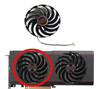 HFFOZMD For SAPPHIRE for Radeon RX6700 6700XT PULSE Graphics Card Replacement Fan FD10015M12D(Left fan)