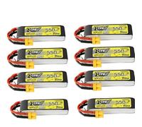 HFFOZMD For Tattu R-Line 1.0 7.4V for Lipo Battery 550mAh 95C For RC FPV Airplane Quadcopter Helicopter Drone parts(8pcs)