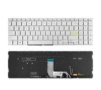 HFFOZMD Laptop Keyboard For ASUS for X513 M5600IA V5050E/EA Q15 E510 S533 M513 S15(Silver With backlit)