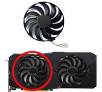 HFFOZMD T129215SU FDC10U12S9-C 95MM 4PIN For ASUS RX5500XT 5600XT 5700 5700XT DUAL EVO Graphics Card Replacement Fan(Left fan)