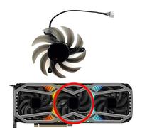HFFOZMD TH8015S2H-PCC01 For PNY for GeForce for RTX3070 3070ti 3080 3080ti 3090 XLR8 REVEL EPIC-X RGB Triple Fan Graphics Card Replacement(Middle fan)