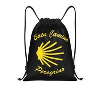 HFGAASSH Custom Camino De Santiago Scallop Shell Drawstring Backpack Sports Gym Bag for Women Men Peregrino Shopping Sackpack Holiday Sports Gifts